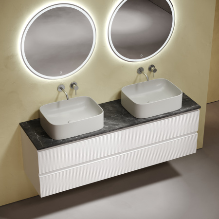 Столешница для ванной комнаты  SANCOS Black Sky 1600х460 без отверстия под смеситель, TT160A1